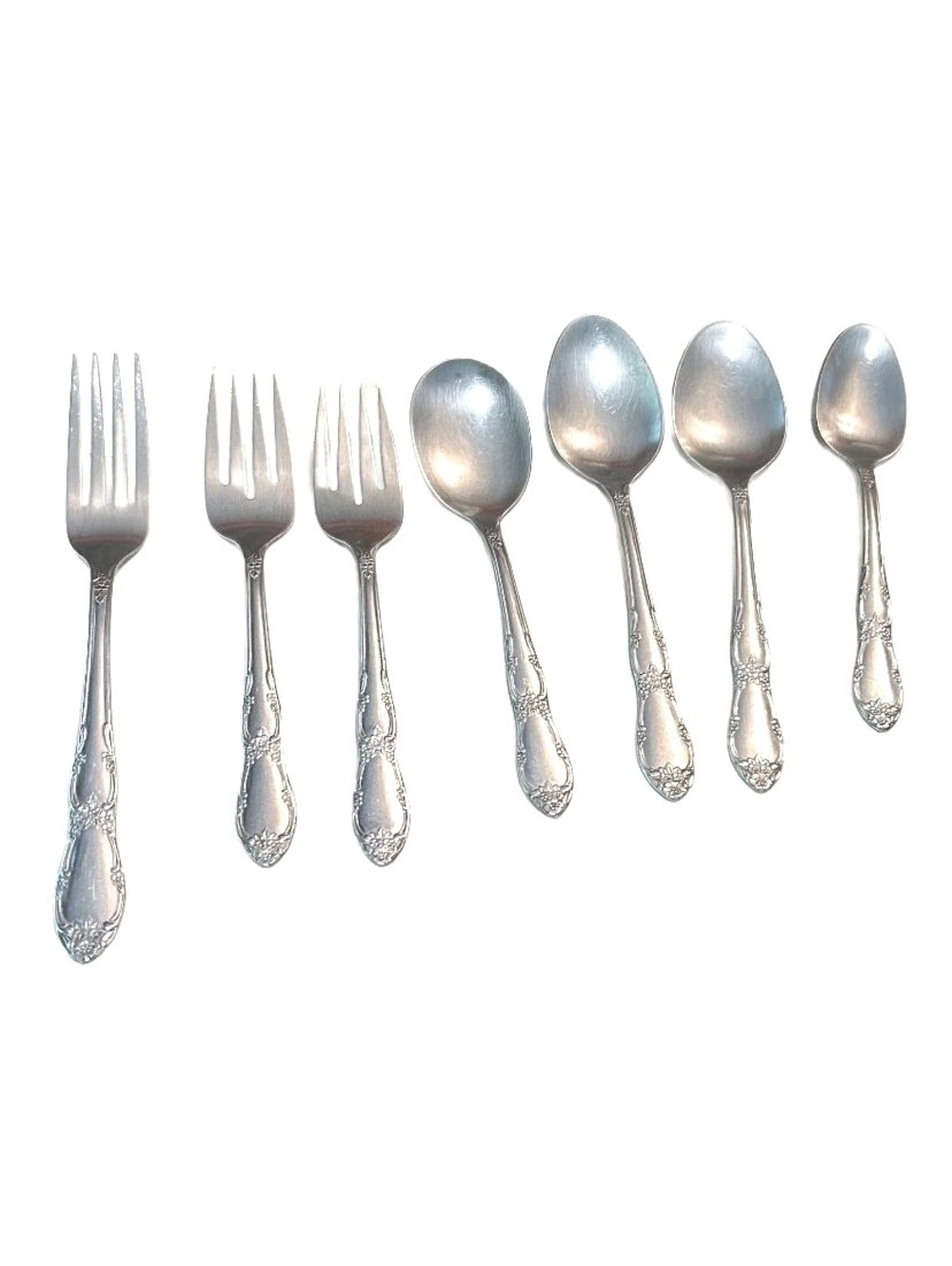 Vintage WM A Rogers/Oneida Stainless Ornate Silverware Lot